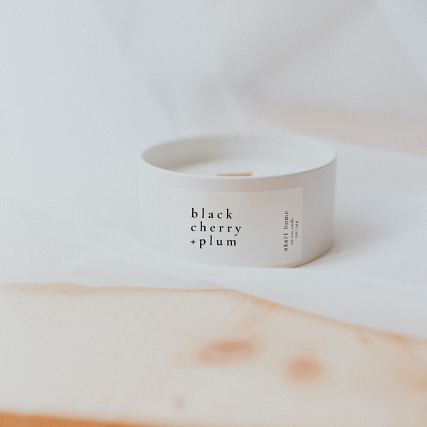 Black Cherry + Plum Soy Candle